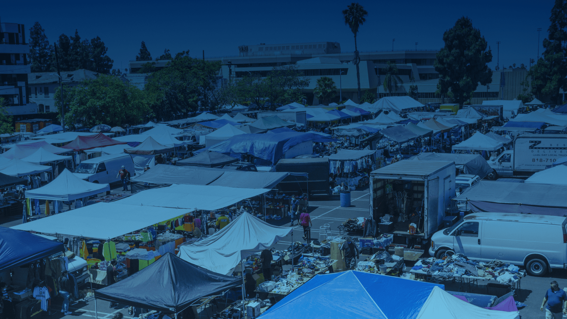 Shoppers and Vendors at LACC Swap Meet
